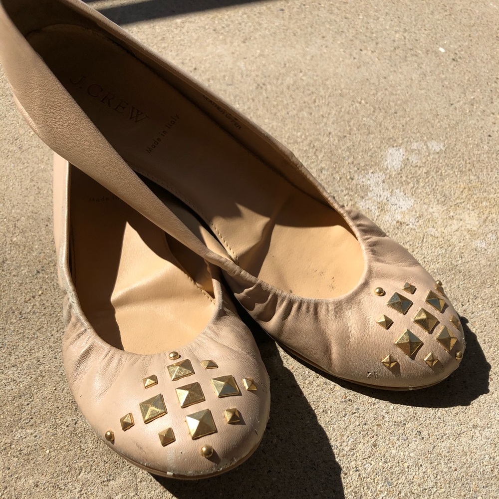 J. Crew studded leather ballet flat